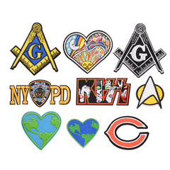 English-style badge patch, clothing pants down jacket decoration patch denim embroidery simple badge sticker