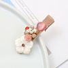 Cute fashionable hairgrip from pearl, 2021 collection, Korean style, flowered, internet celebrity, wholesale