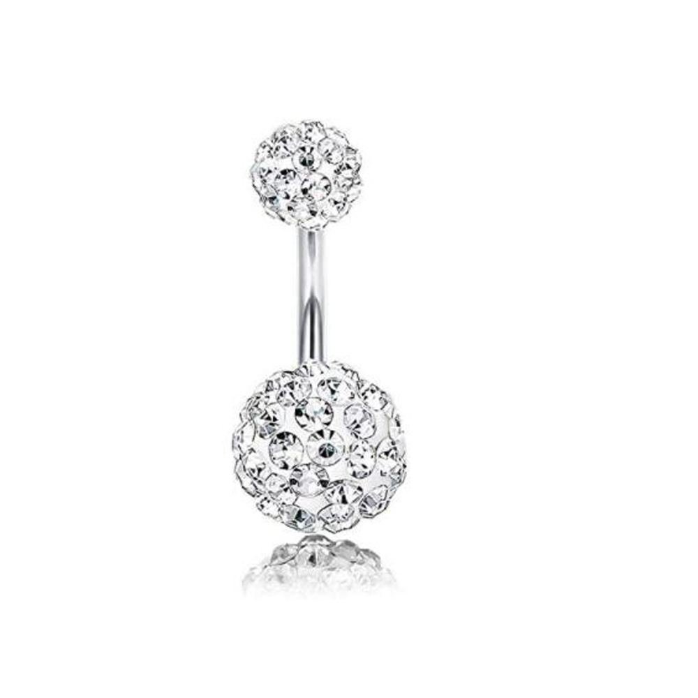 Drill Ball Set Navel Ring Stainless Steel Body Piercing Jewelry 5-Piece Set 2024 Spring detail image 14