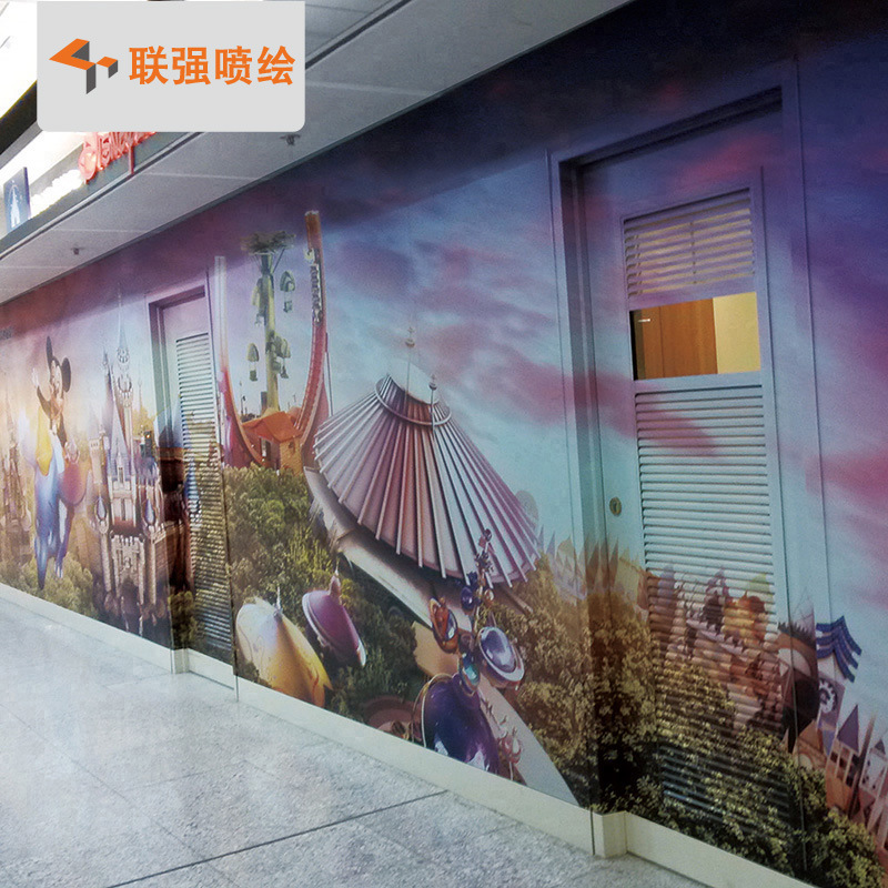 深圳工厂制作防水防晒可移背胶写真 高清广告喷绘透明背胶喷绘