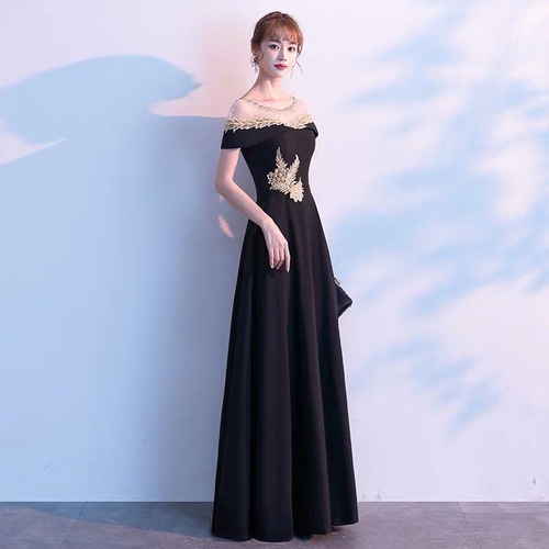 Evening Dresses cocktail party banquet dress vestido de banquete de cóctel Air queen black man party large evening dress dress