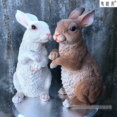 教学生物园配套模型 园林动物小品 高仿真动物兔子模型厂家直销|ru