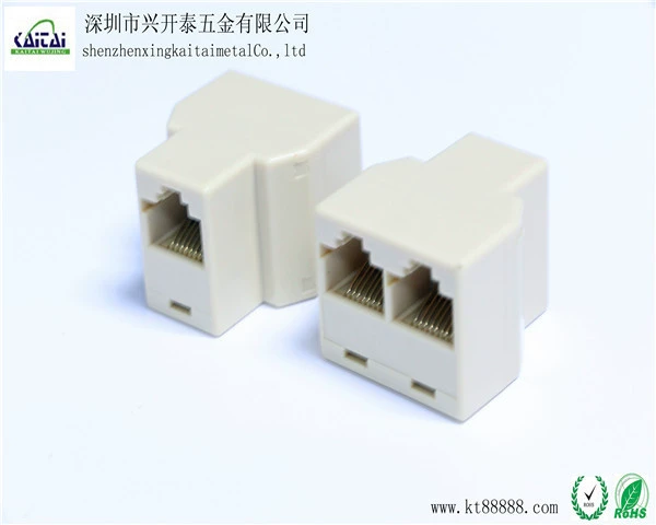 Производитель direct продаж RJ45 адаптер 8P разъем, ответвитель, двухпроводной сетевой адаптер