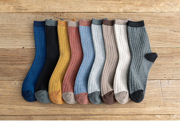 Neue Herbst Winter Männer Kordelzug Baumwollschlauch Socken Großhandel display picture 1