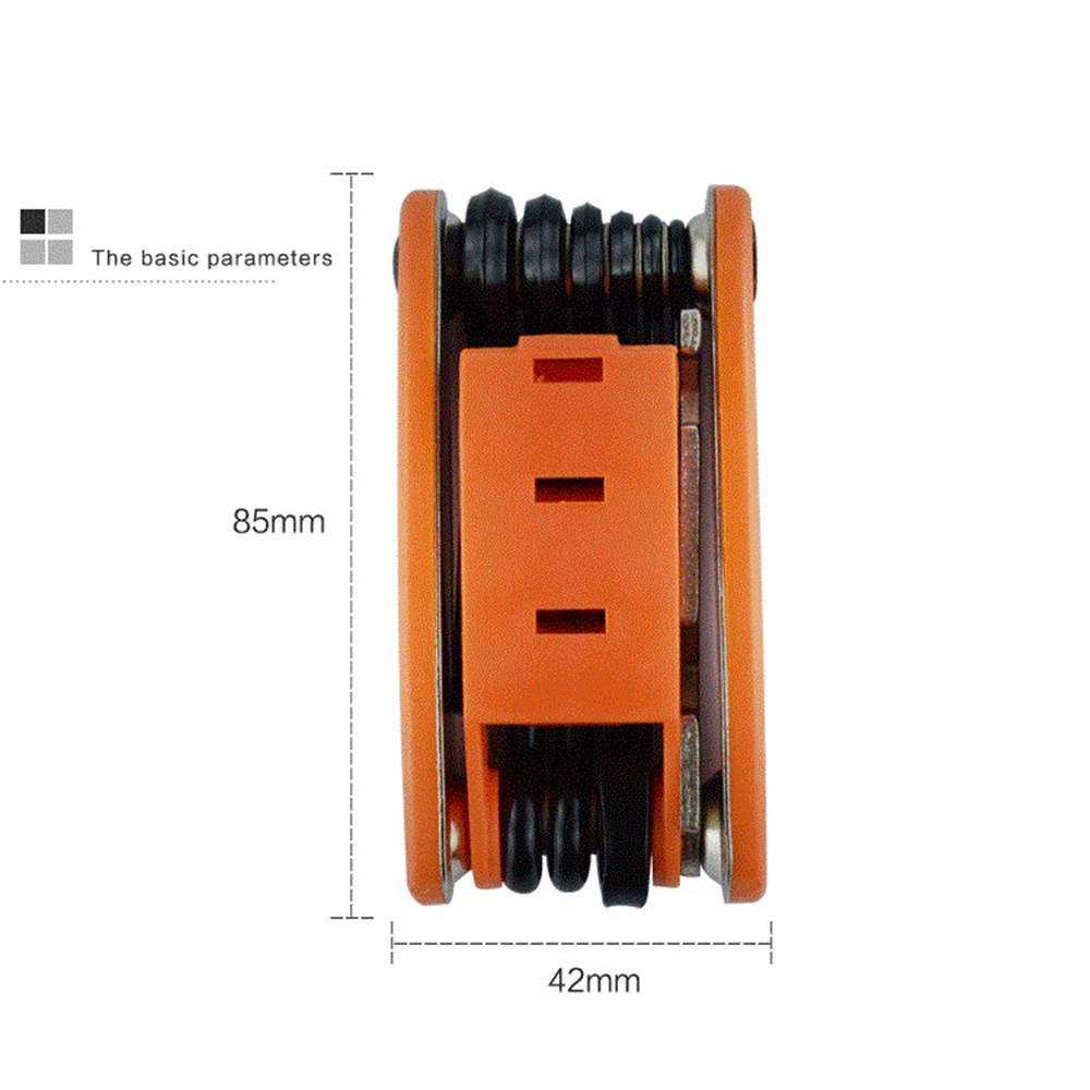 Bicicleta de montaña Herramienta de reparación multifuncional Herramienta plegable multiusos Juego de herramientas de reparación de neumáticos portátiles