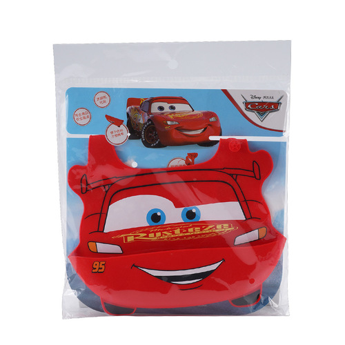 Disney children's baby eating bib bib super soft silicone infant waterproof rice bag feeding bib