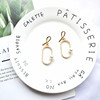 Demi-season cute earrings from pearl, simple and elegant design