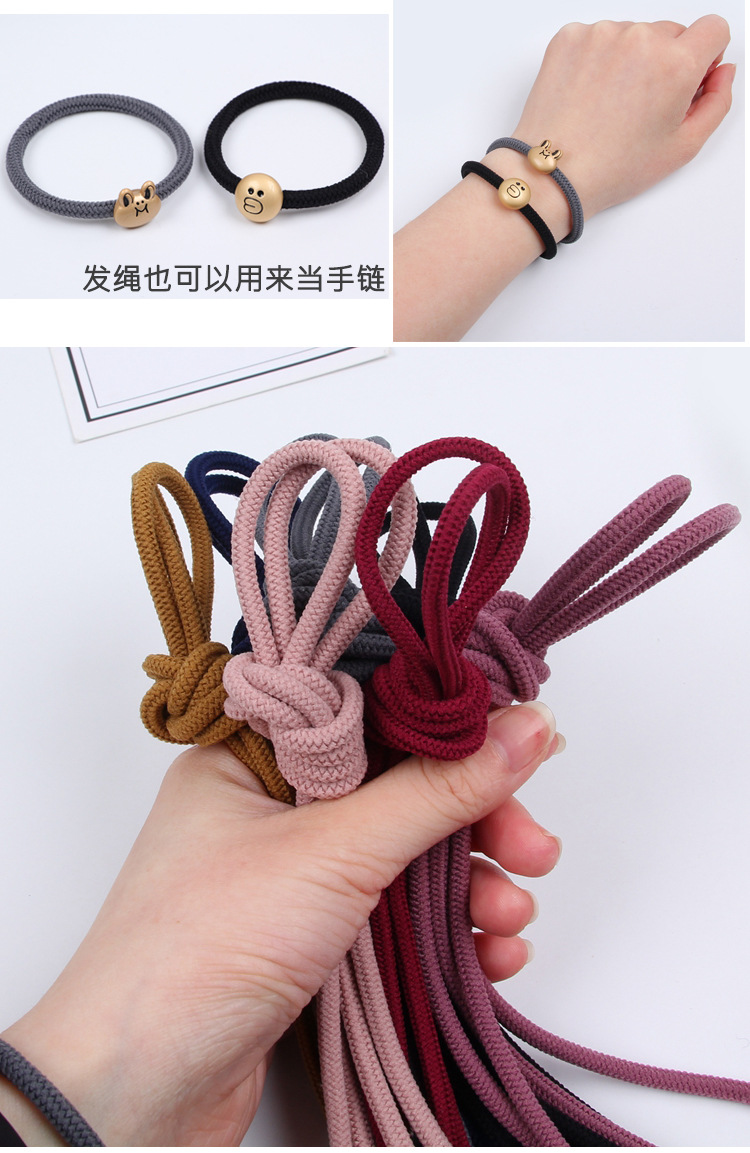 Factory direct sales of thick hair ropes, elastic rubber bands, DIY hair accessories, headwear accessories, bracelets, children's jewelry materials wholesale detail image 3