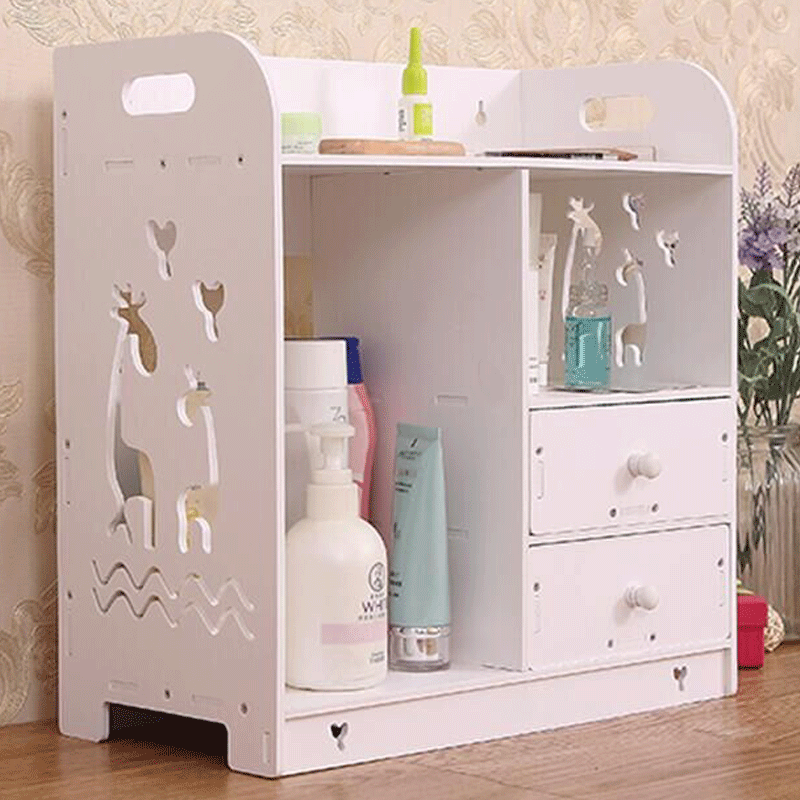 Procesamiento personalizado caja de almacenamiento estante de escritorio estante de almacenamiento de cosméticos de baño estante de almacenamiento de cajón