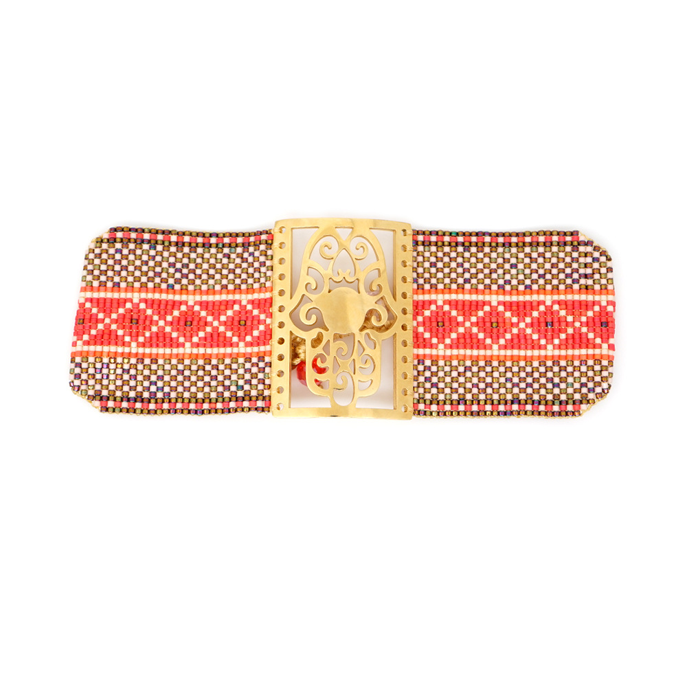 fashion new rice beads weaving palm ethnic style braceletpicture2