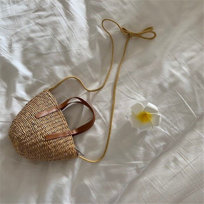 夏季新款儿童草编包宝宝零钱韩版小女孩拉链包女童创意迷你手提包