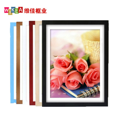 厂家直销a4创意拼图装裱海报框营业执照框A4实木相框批发木质画框
