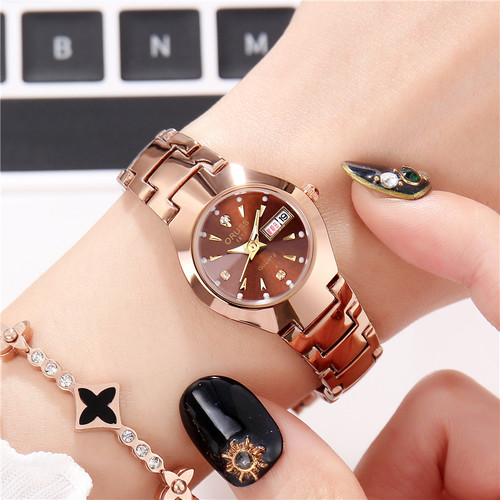 Watch female student steel band Korean version trendy simple fashion waterproof casual women's watch personalized quartz watch women's watch
