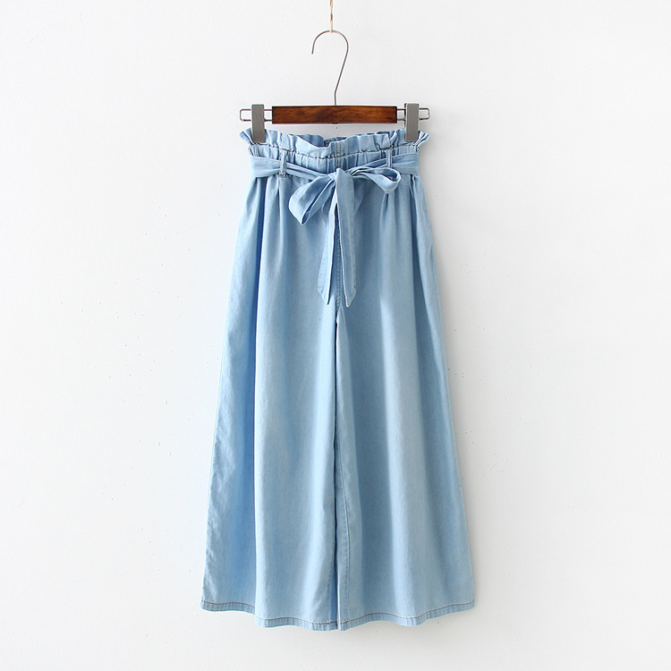 Fashion Solid Color Cotton Ankle-length Washed Wide Leg Pants display picture 6