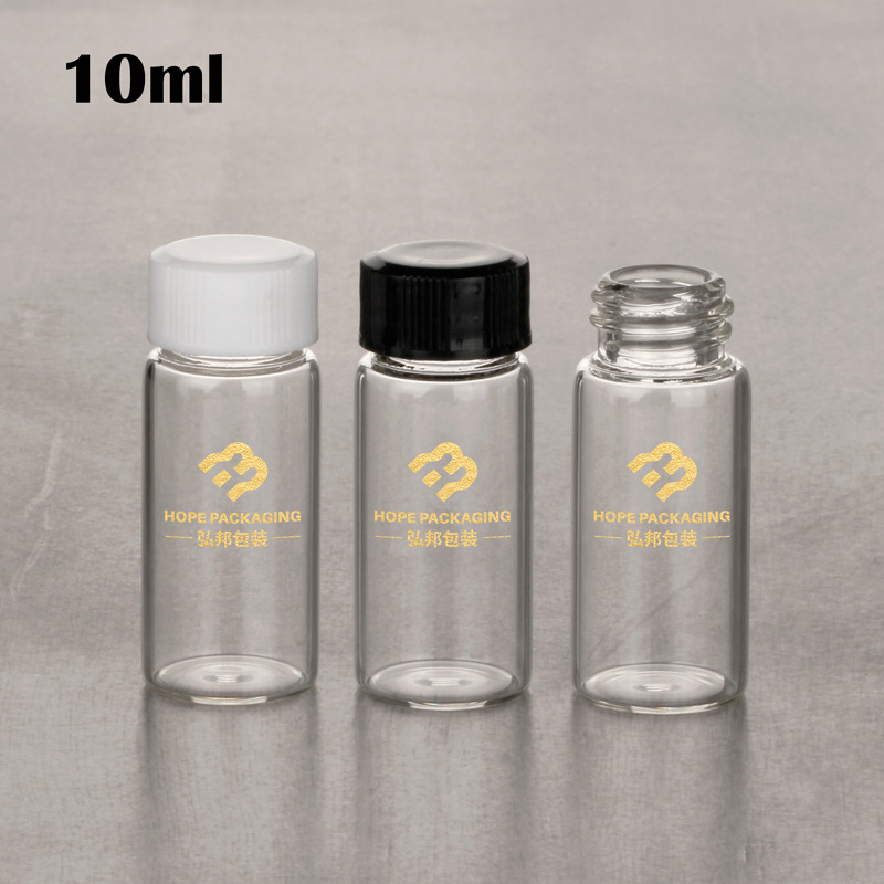 10ml螺口透明玻璃样品瓶，留样瓶，试剂瓶