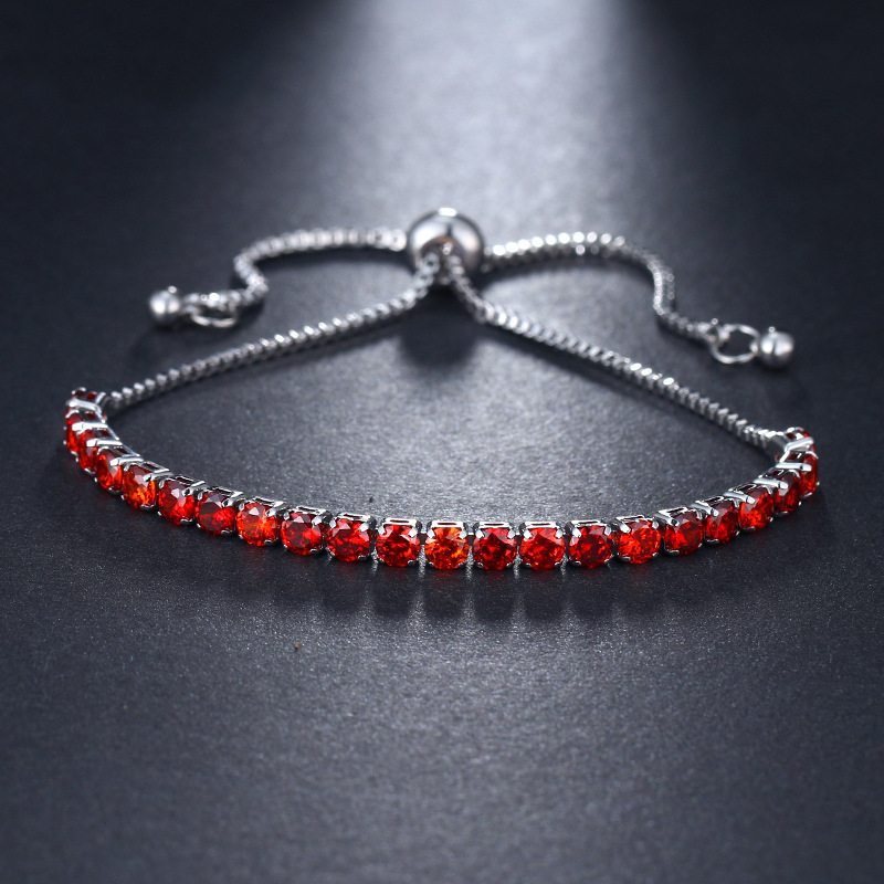 Gioielli e accessori micro intarsiato zircone braccialetto estraibile alla moda semplice braccialetto femminile catena a scatola regolabile nuovi accessori_voghion.com