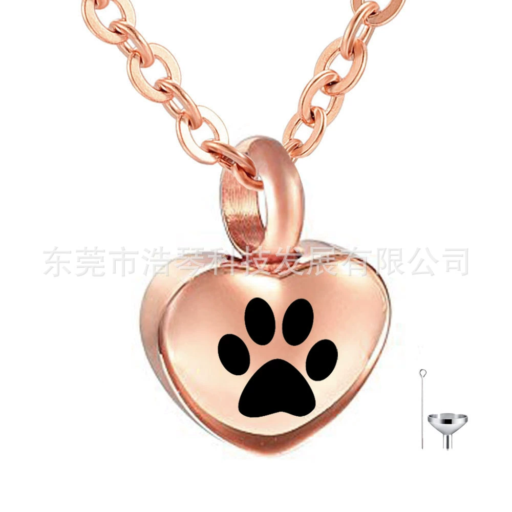 Мемориал животных волос остается кости пепел ожерелье можно открыть розовое золото любовь кости пепел кулон кремации ювелирные изделия