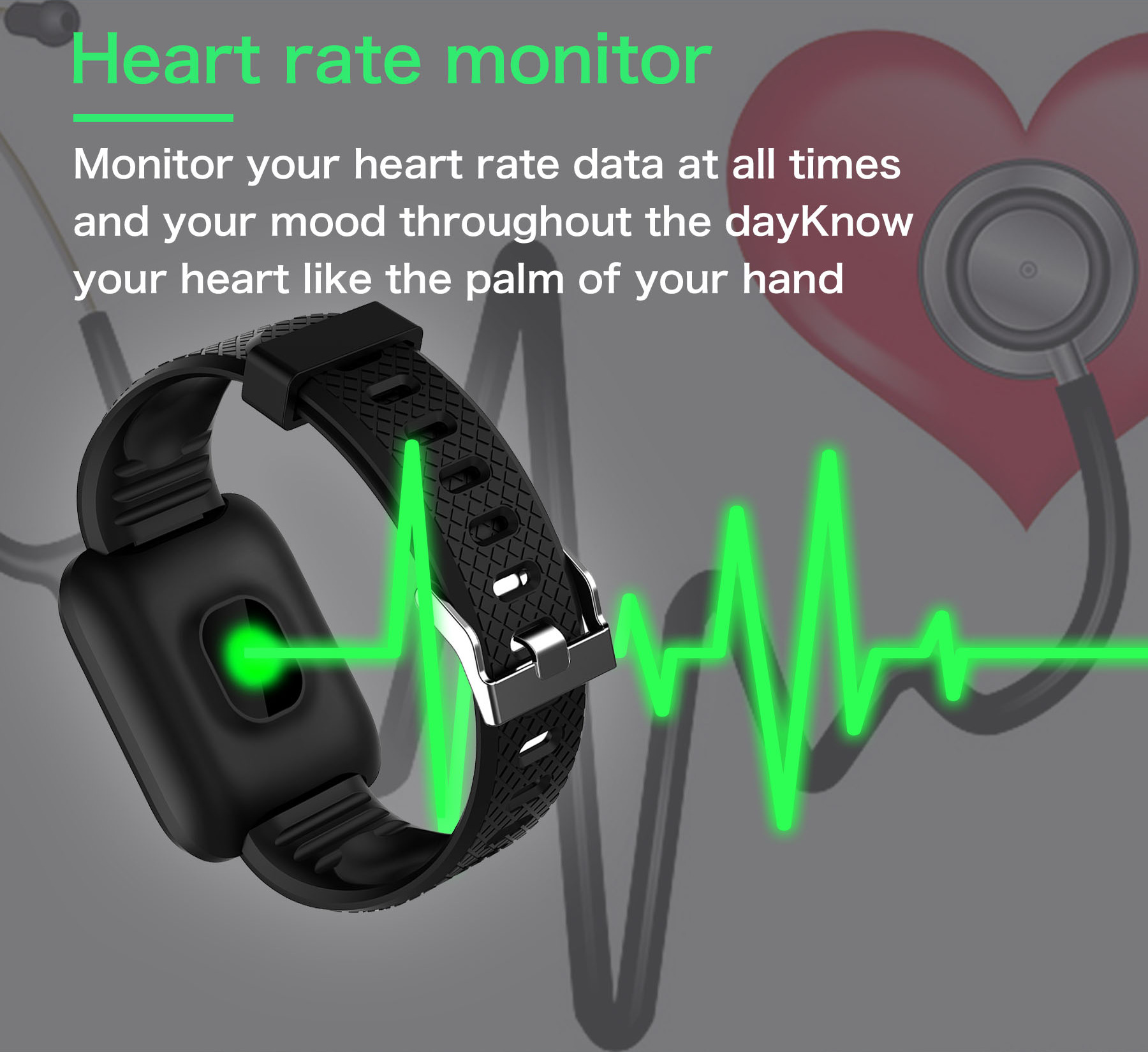 116plus Smart bracelet Color Screen D13 Heart rate and blood pressure detection message reminder Bluetooth cross-border wholesale foreign trade undefined