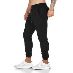 Muscle Kid Spring/Summer Thin Fitness Training Pants for Men: Cotton-Polyester Stretchy Cuffed Skinny Sweatpants, Slim-Fit Sports Long Trousers