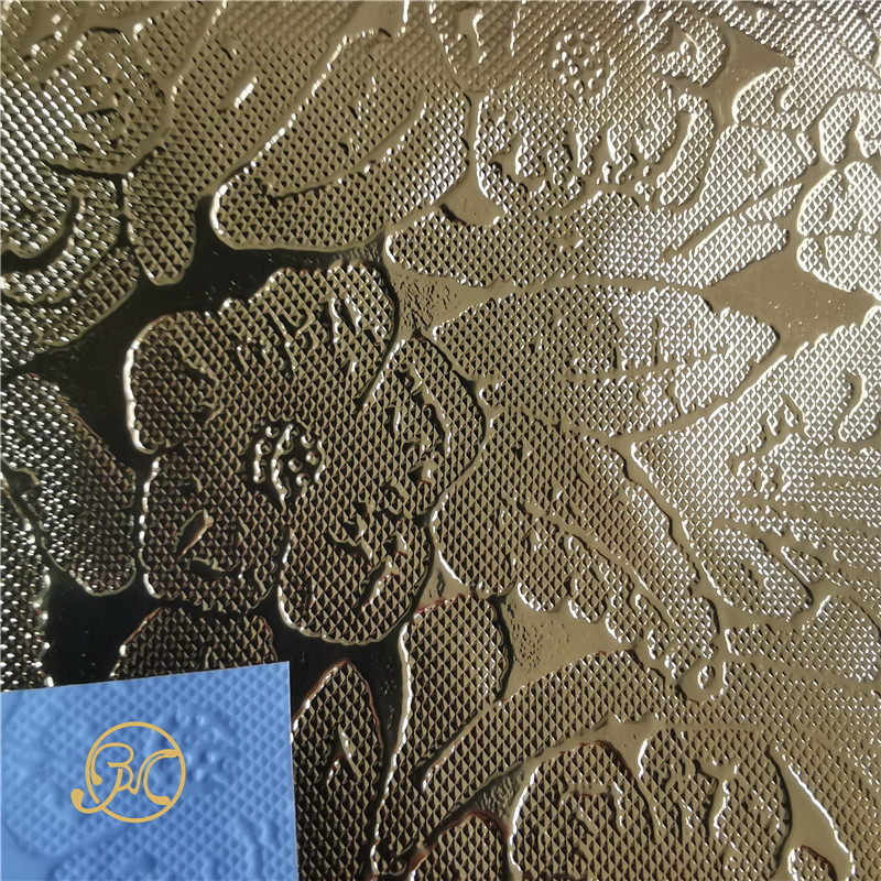 PVC装饰膜工厂直销 仿金属浮雕膜 贴密度板用PVC装饰膜 浮雕膜