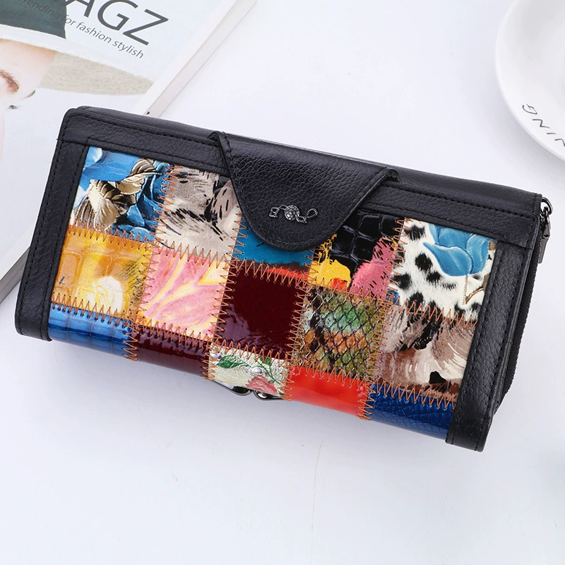Кожаная маленькая clutch-чемодан, длинный кошелек, мобильный телефон