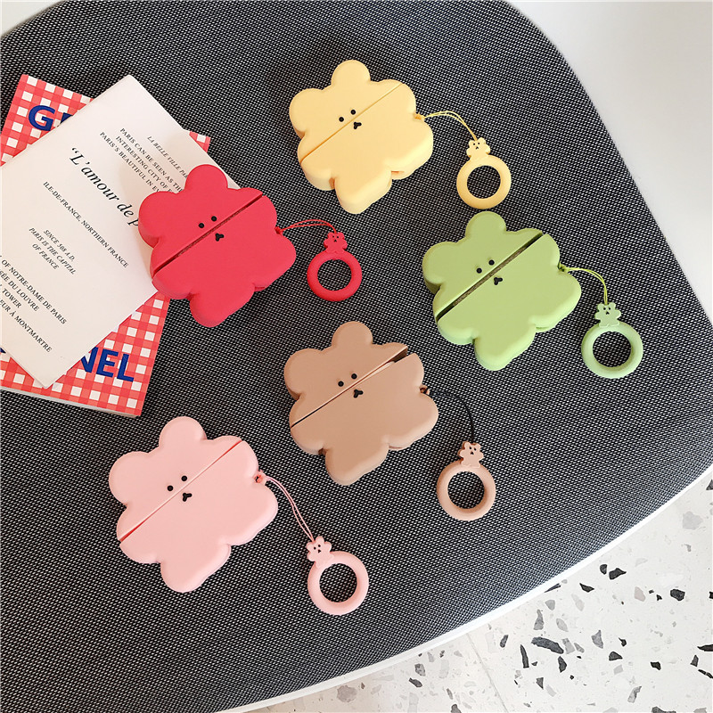 Airpods Cute Biscuit Bear Earphone Protective Shell display picture 1
