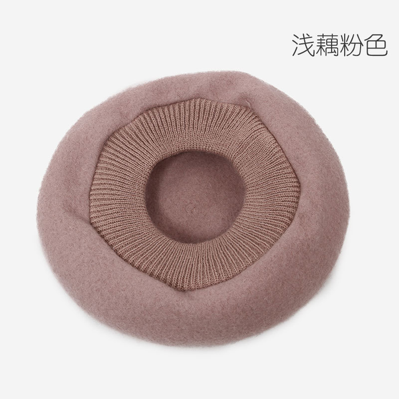 螺纹帽浅藕粉色