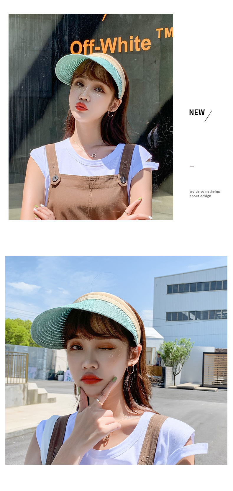 Fashion Empty Top Sunscreen Anti-ultraviolet Straw Hat display picture 11