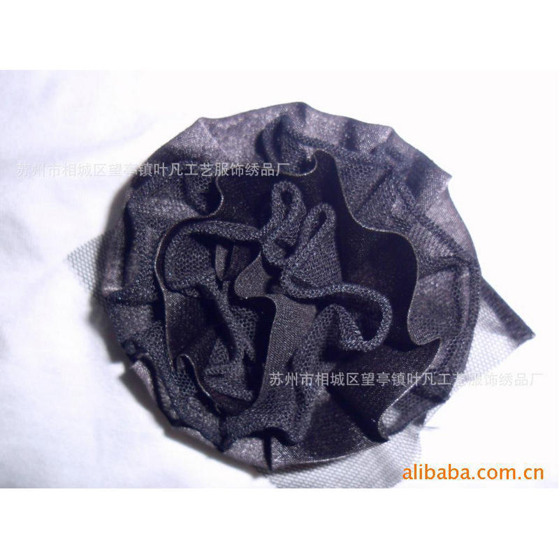 长期供应紫色欧式简约型人造丝手工机绣盘花