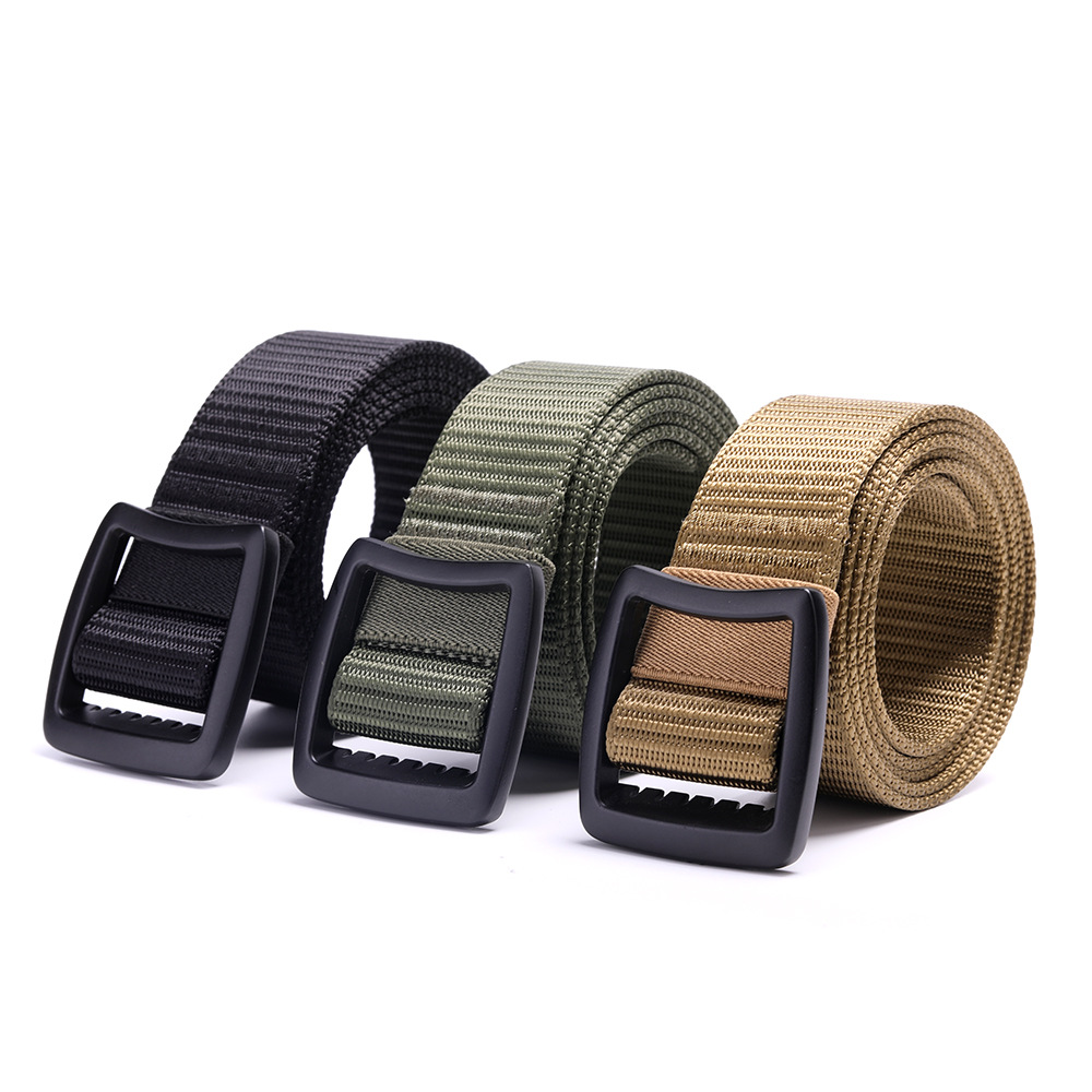 Nuevos hombres de deportes al aire libre Fuerzas Especiales cinturón táctico nylon militar cinturón de ventilador no ajustable hebilla japonesa patrón de cuentas pantalones cinturón