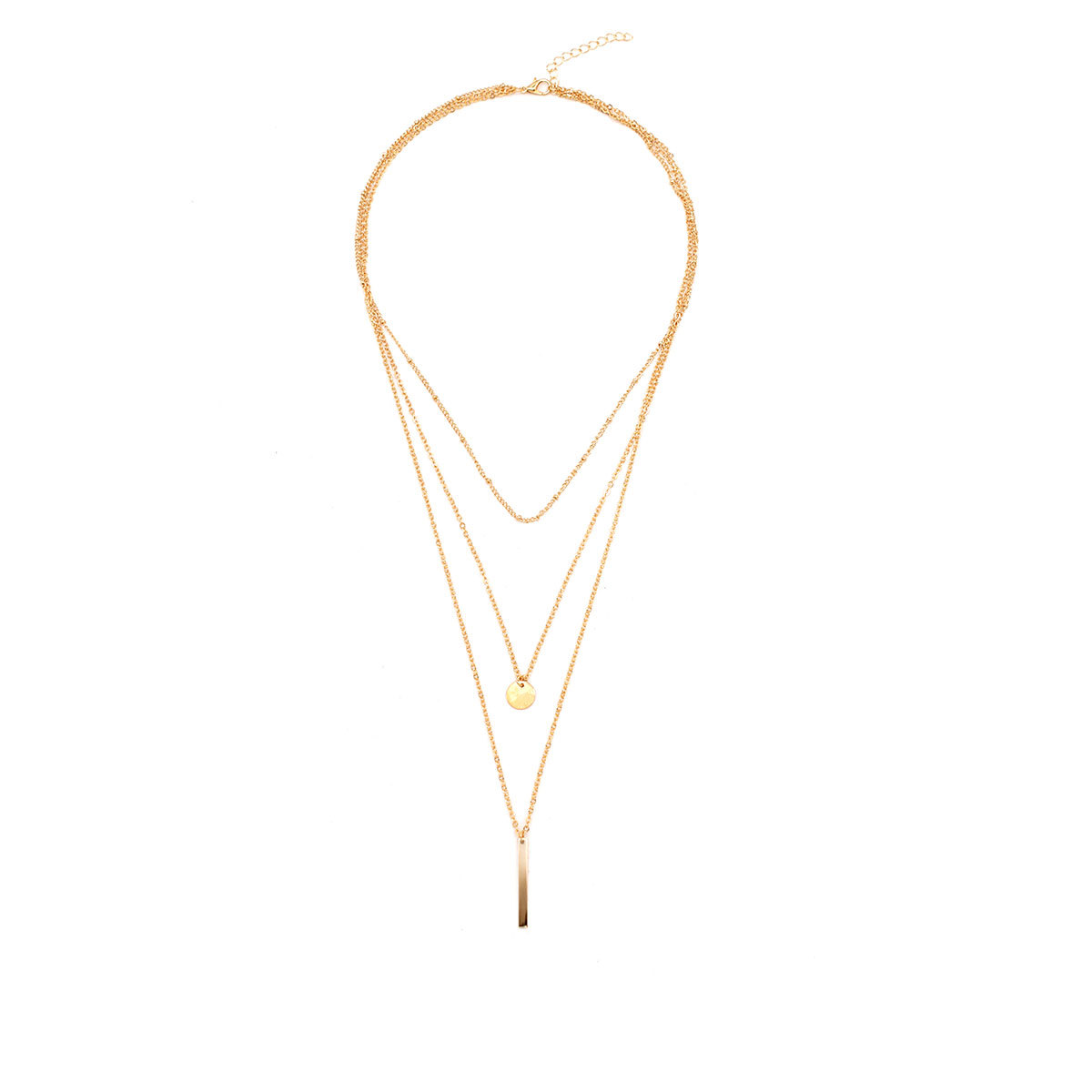 Simple Style Water Droplets Alloy Layered Plating Necklace display picture 2