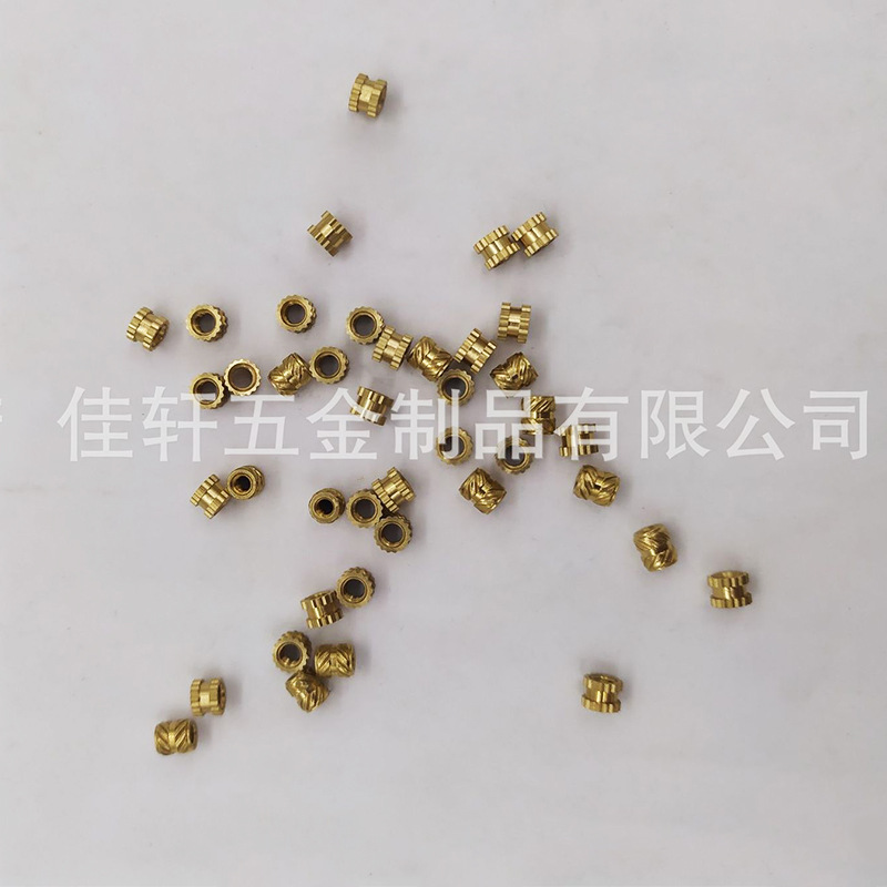 铜螺母自动车床加工黄铜热熔螺母铜件加工注塑螺母五金铜件