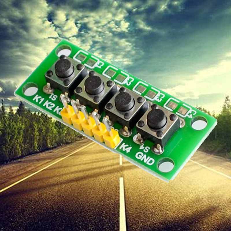 键盘模块 独立按键模块 4位独立按键模块 学生实验通用 跨境供应