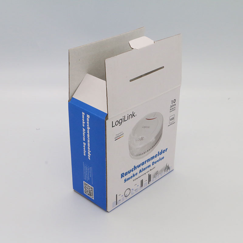 石岩纸箱厂家生产电子产品包装盒烟雾报警器包装盒定制瓦楞彩盒