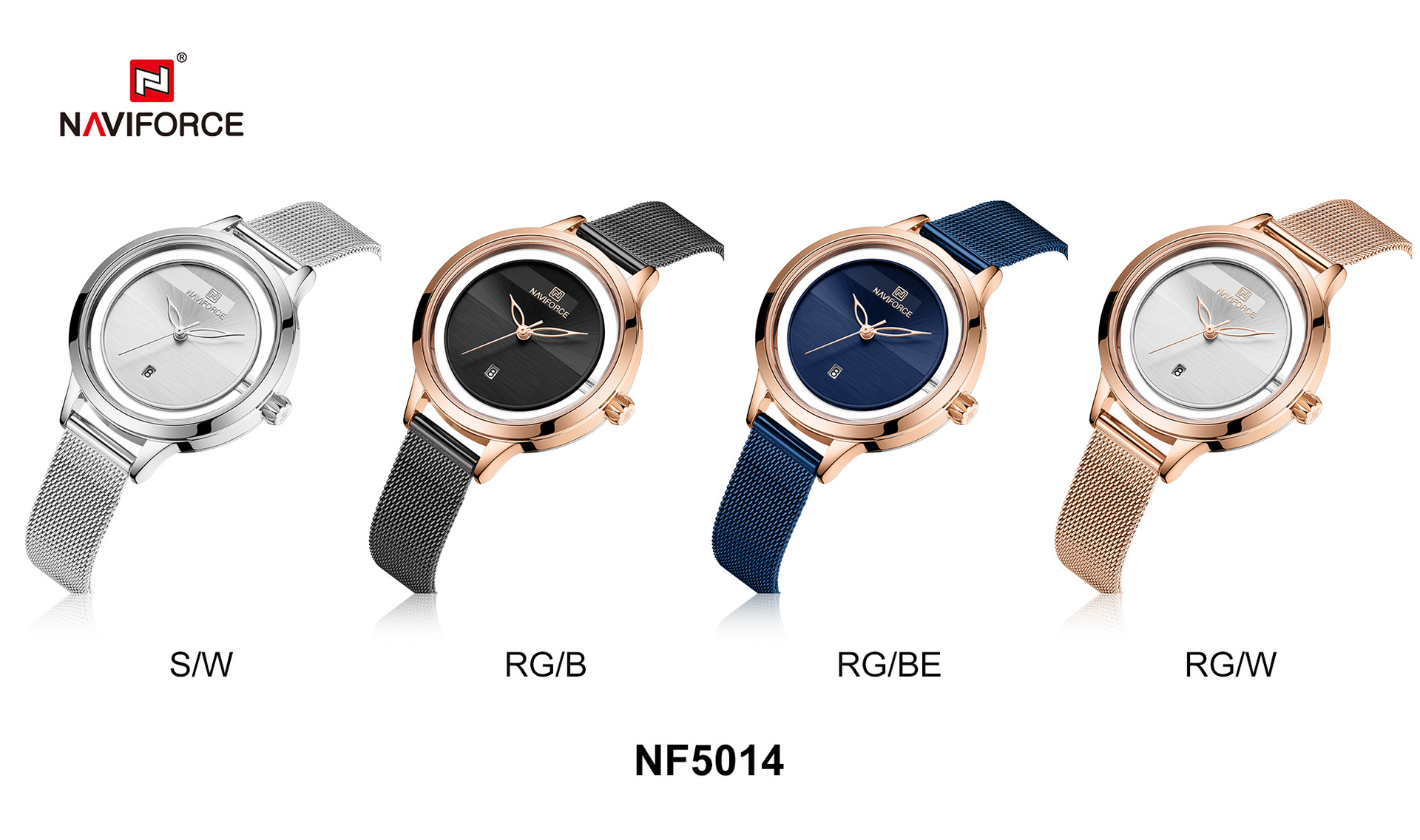 Women's Quartz Watch Mesh Band Calendar Waterproof Fashion Design_voghion.com