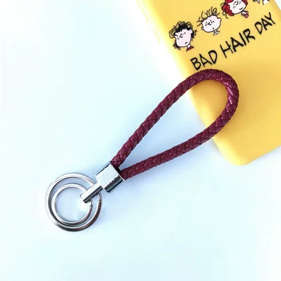 Woven keychain, polyurethane bag, pendant
