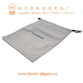 宾馆酒店洗衣袋收纳袋客房棉麻布整理袋脏衣服收纳袋抽绳绣花