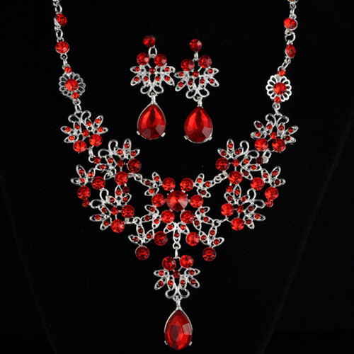 Jewelry Bridal Jewelry Butterfly Large Water Drop Necklace Earring Set Wedding Jewelry Wedding Gauze Accessories
