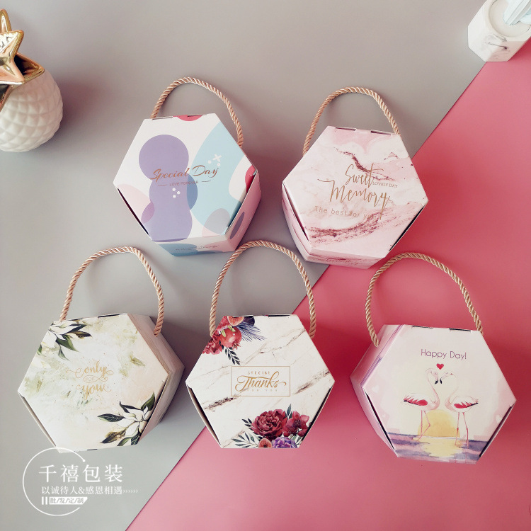 六边形绿豆糕盒玛德琳盒磅蛋糕牛轧饼糖果费南雪盒烘焙饼干甜品盒