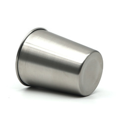 304 stainless steel beer mug 360ml customizable LOGO cup child water cup rolled edge conical single-layer cup
