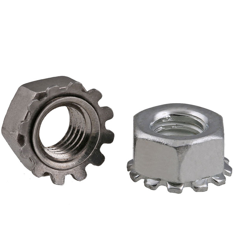 不锈钢K型螺母304带齿螺帽 碳钢K帽螺母 多齿螺母 K型螺帽M3-M8