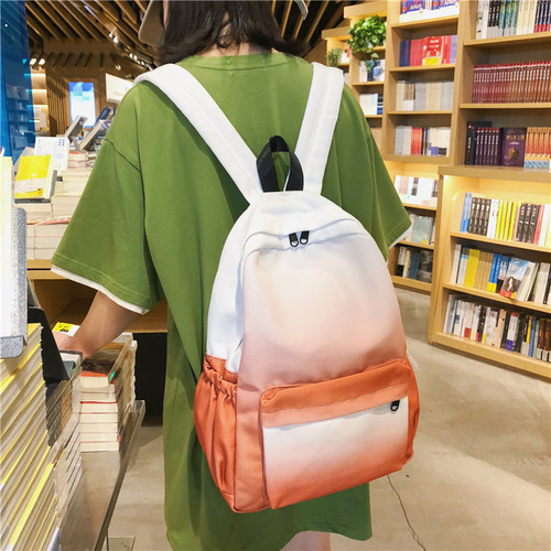 ins gradient color schoolbag wholesale new Harajuku large capacity Tang Nier backpack women's vintage backpack