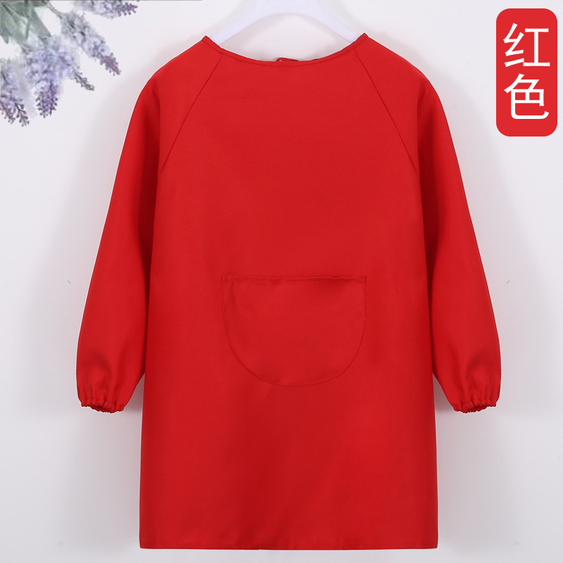 Niños mangas largas delantal personalizado logotipo de arte pintura anti-dressing jardín de infantes comidas top personalizado impresión