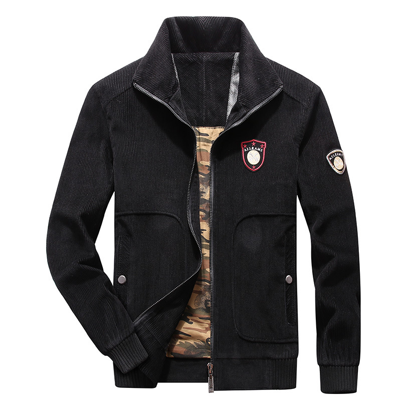 2019 otoño nueva chaqueta de pana transfronteriza para hombres chaqueta casual suelta chaqueta juvenil de los hombres de moda