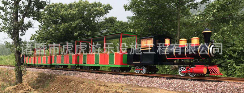 定制公园豪华燃油喷烟电动观光轨道小火车发电机有轨无轨游园列车-阿里巴巴