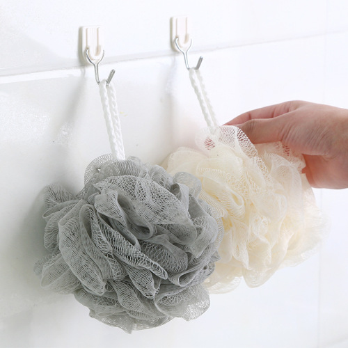 2517 plain color hangable large foaming bath ball soft bath flower bath flower bath bath back rub bath ball