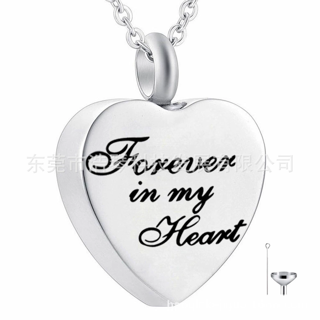 Мемориальный животное волосы остаются кости пепел ожерелье из нержавеющей стали в форме сердца выгравированы corerary шкатулка кулон флакон духов кулон
