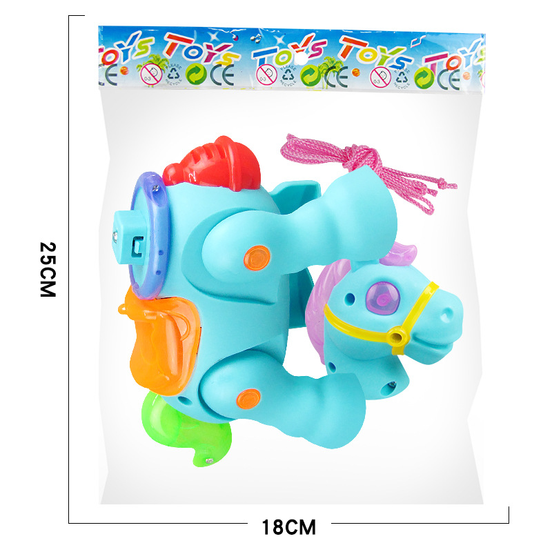 Tiktok mismo estilo cuerda del animal doméstico de los niños Pony Cartoon Electric Light Music walking stall Venta caliente juguetes al por mayor