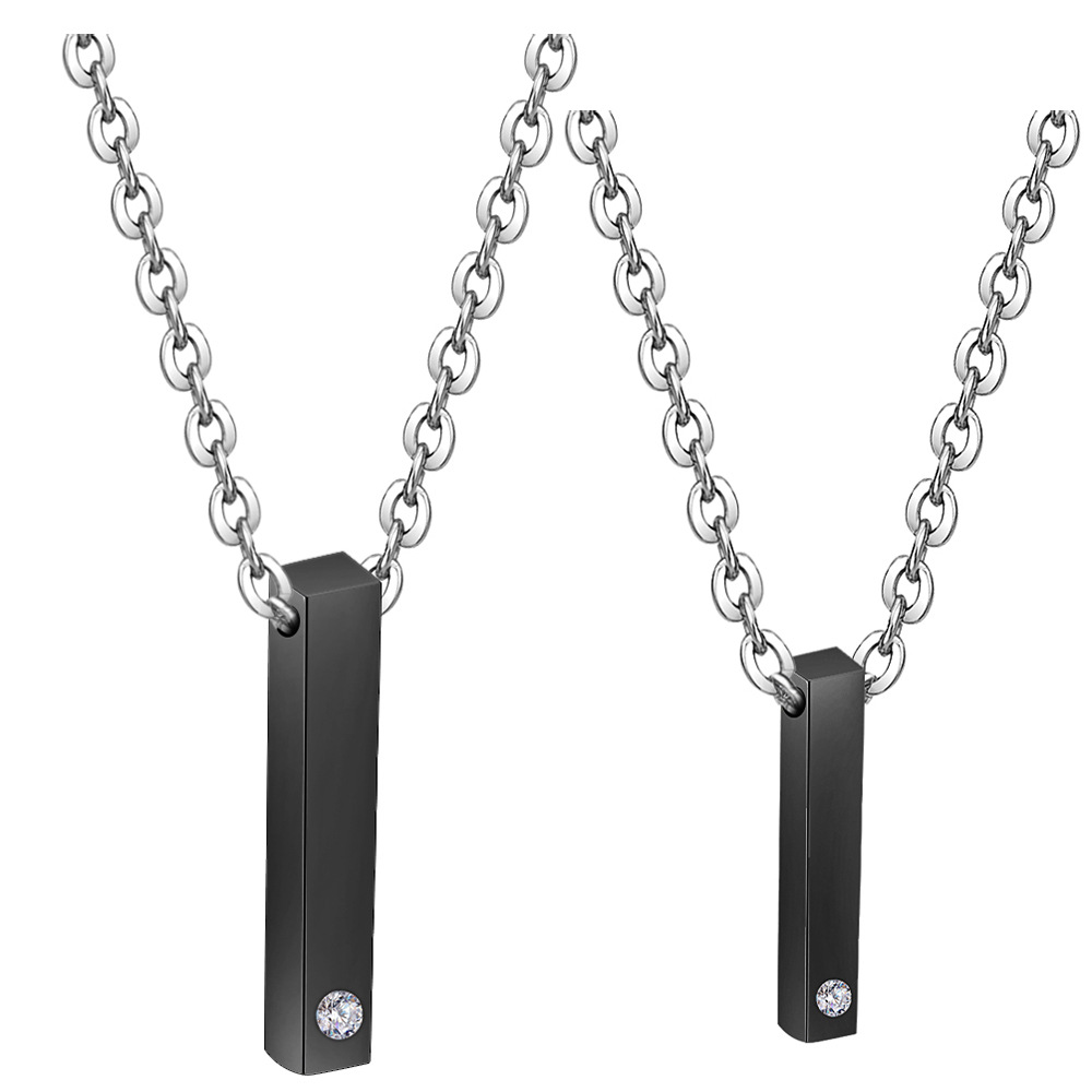 304 Stainless Steel Material Simple Style Customization Laser Engraving 304 Stainless Steel Plating Unisex Pendant Necklace Men Pendant Necklaces