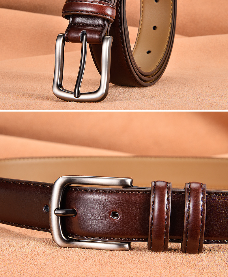 2024 Top Selling Men's Leather Belt in Europe and America Business Men's Leather Belt Fashionable and Casual Versatile Simple Needle Buckle Belt_voghion.com